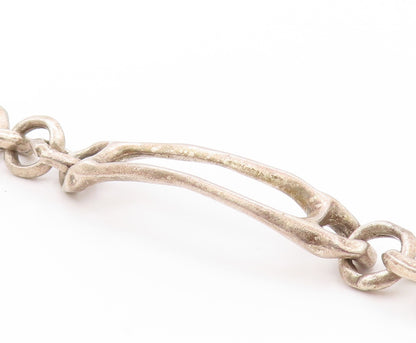 925 Sterling Silver Vintage Bracelet Antique Wire Work Linked  BT11280