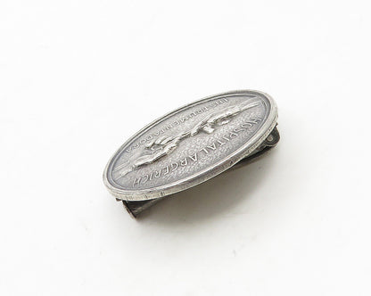 INDUSTRIA ARGENTINA 925 Silver  Vintage Hospital Argerich Brooch Pin  BP7648
