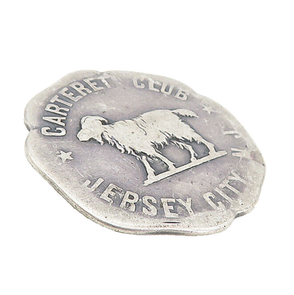 925 Sterling Silver  Vintage Antique Carteret Club New Jersey Medallion TR1358
