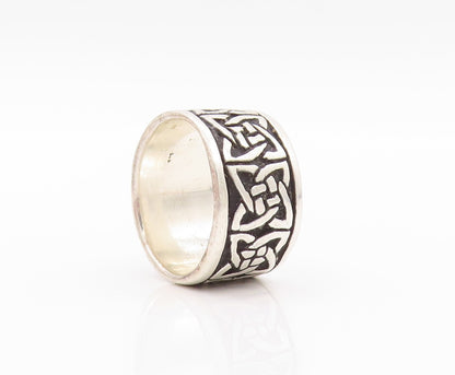 925 Sterling Silver Vintage Ring Celtic Knots Design Etched  Sz 10.5  RG32656