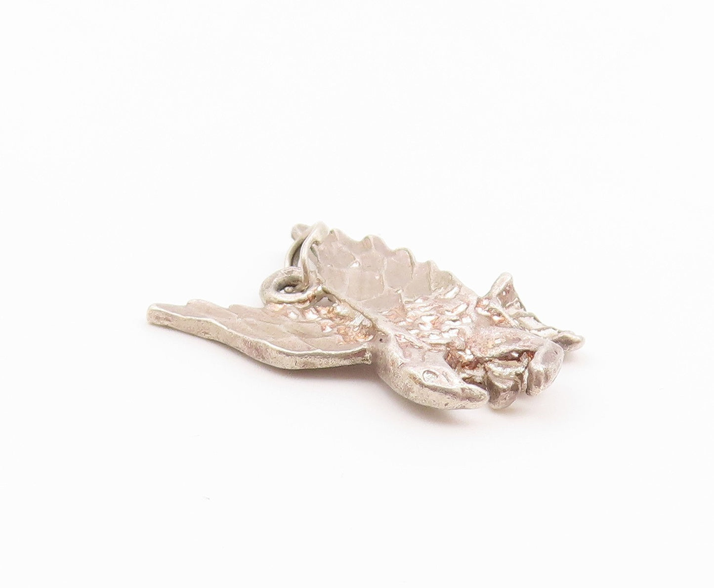 925 Sterling Silver  Vintage Shiny Flying Eagle Petite Drop Pendant  PT17952