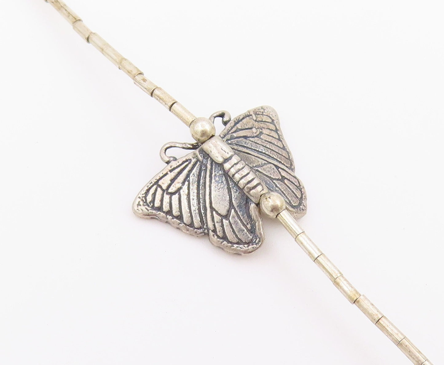 925 Sterling Silver Vintage Necklace SOUTHWESTERN Gemstone Animal Fetish  NE4909