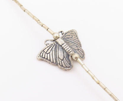 925 Sterling Silver Vintage Necklace SOUTHWESTERN Gemstone Animal Fetish  NE4909