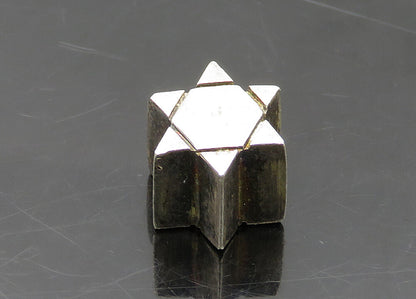 925 Sterling Silver  Vintage Petite Dark Tone Star Slide Pendant  PT15675