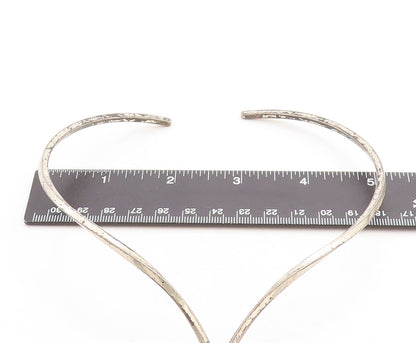 ALFRED KARRAM 925 Silver  Vintage Minimalist Pointed Collar Necklace NE1563