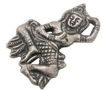 SIAM 925 Sterling Silver  Vintage Petite Oxidized Dancer Brooch Pin  BP6233