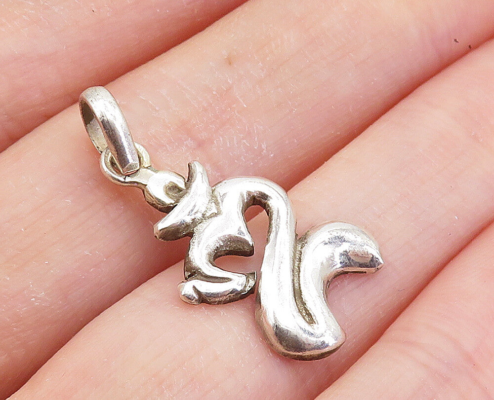 925 Sterling Silver  Shiny Petite Om Heart Spiritual Symbol Pendant  PT5846