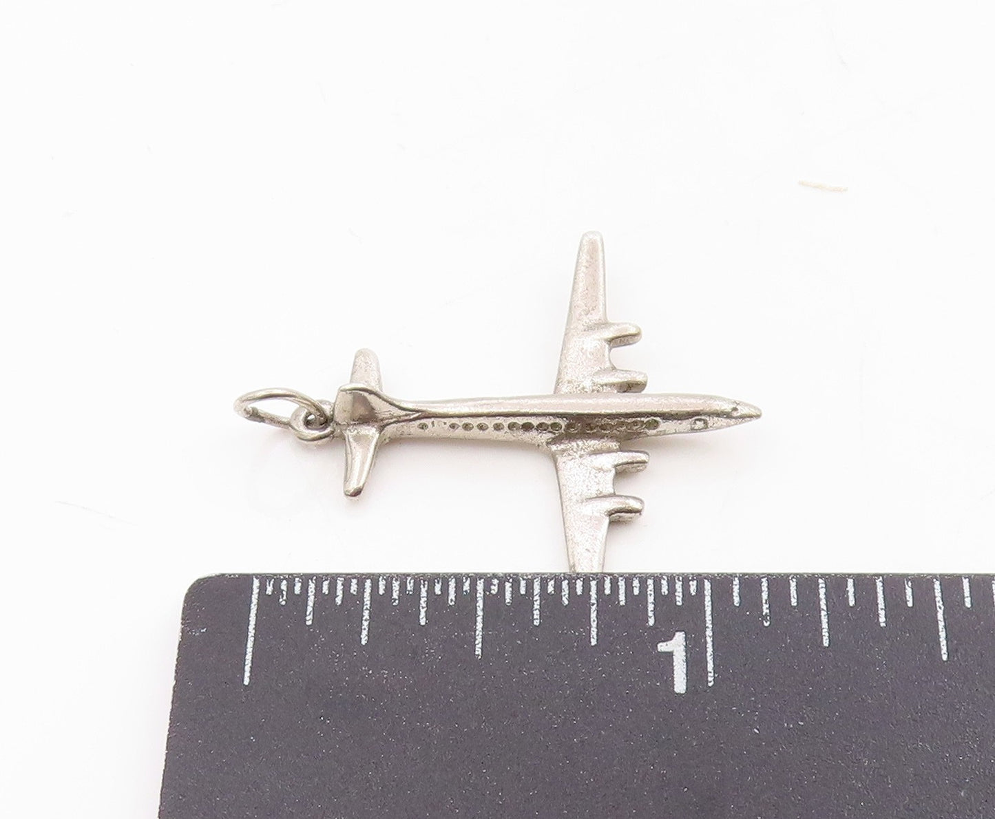 925 Sterling Silver Vintage Pendant Miniature Aviation Airplane Charm  PT25419
