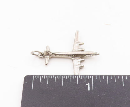 925 Sterling Silver Vintage Pendant Miniature Aviation Airplane Charm  PT25419