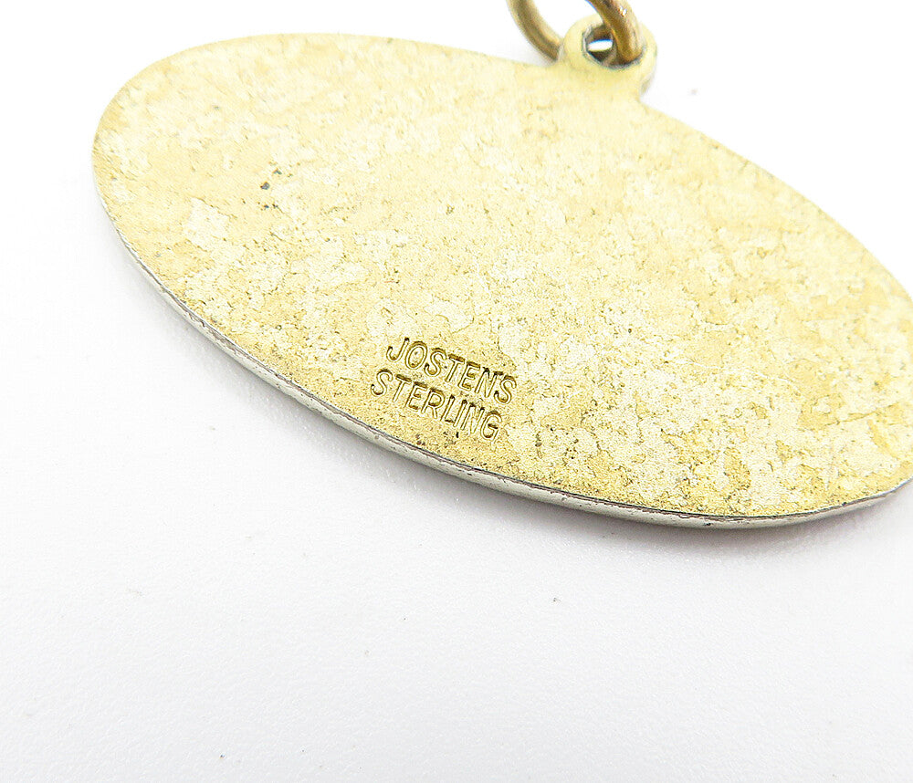 JOSTENS 925 Sterling Silver  Vintage Two Tone Hawaii Club Drop Pendant  PT3035