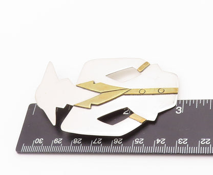 925 Sterling Silver Vintage Brooch MEXICO Classy Lady Figure Cutout  BP11664