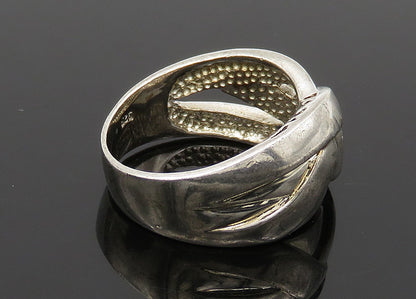 925 Sterling Silver Vintage Shiny Smooth Highway Band Ring  Sz 7.5  RG20615