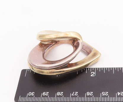 925 Sterling Silver Vintage Brooch Pin Designer Solid Swirled Heart  BP11028