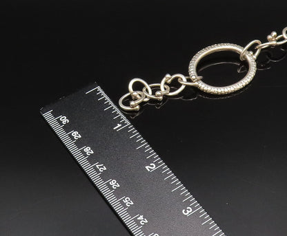 MICHAEL DAWKINS 925 Silver  Vintage Graduated Dotted Circle Necklace  NE3970