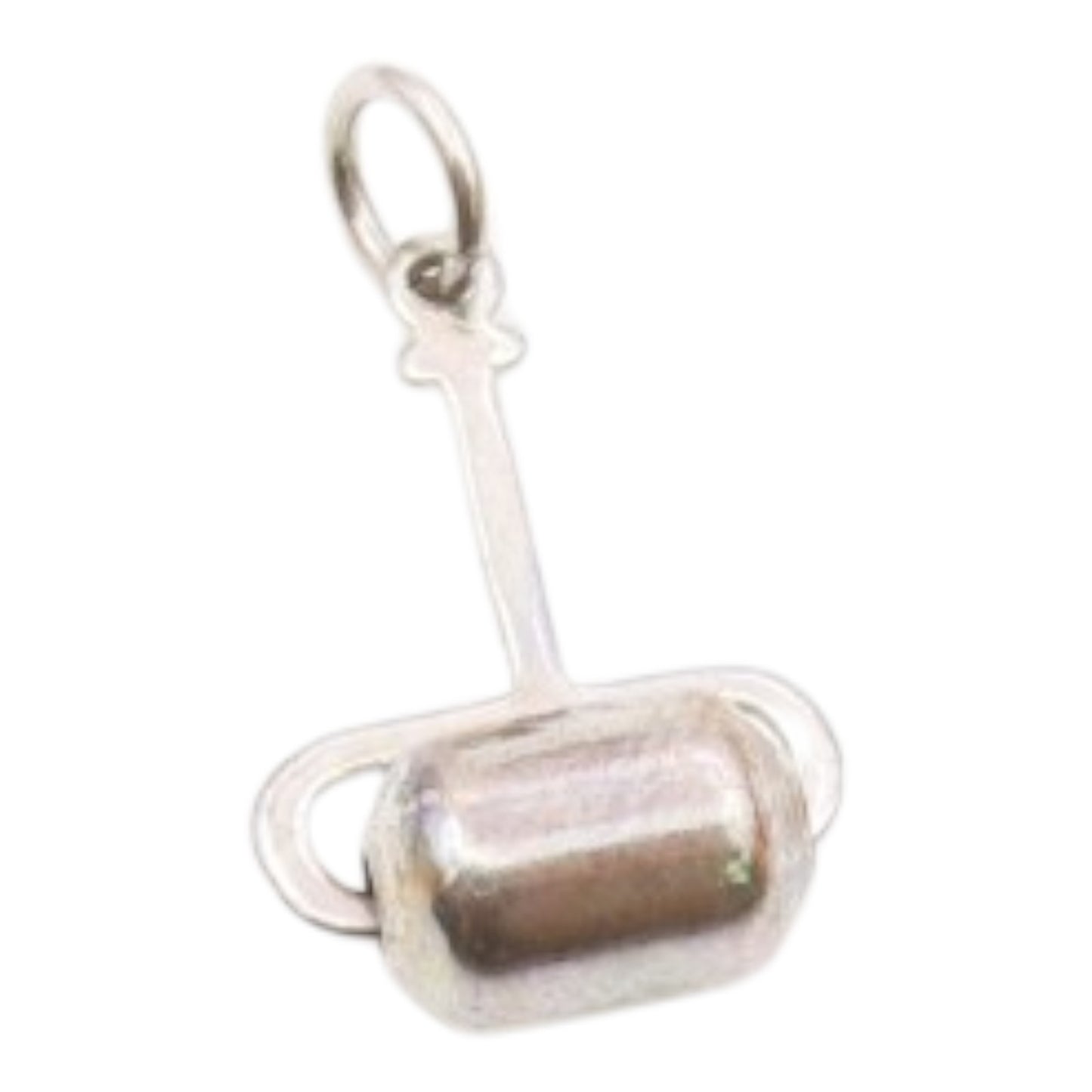 925 Sterling Silver  Vintage Paint Roller Stick Motif Charm Pendant  PT21349
