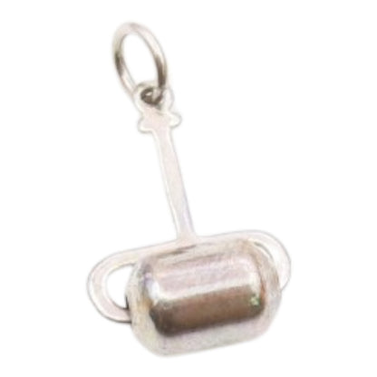 925 Sterling Silver  Vintage Paint Roller Stick Motif Charm Pendant  PT21349
