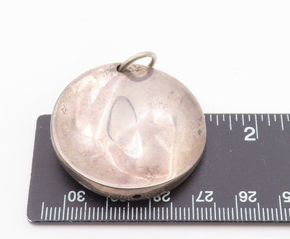 OWE JOHANSSON FINLAND 925 Silver  Vintage Modernist Round Pendant  PT19349