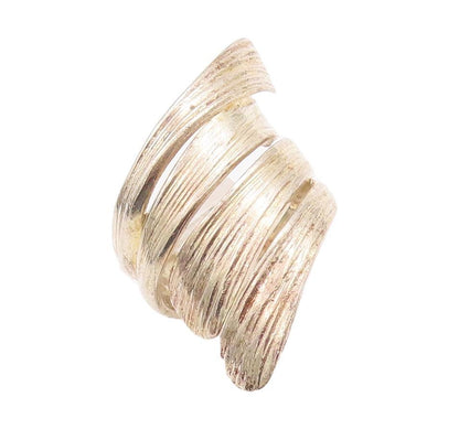 925 Sterling Silver Vintage Ring JACMEL Rough Surface Cutout Bypass Sz 7 RG28640