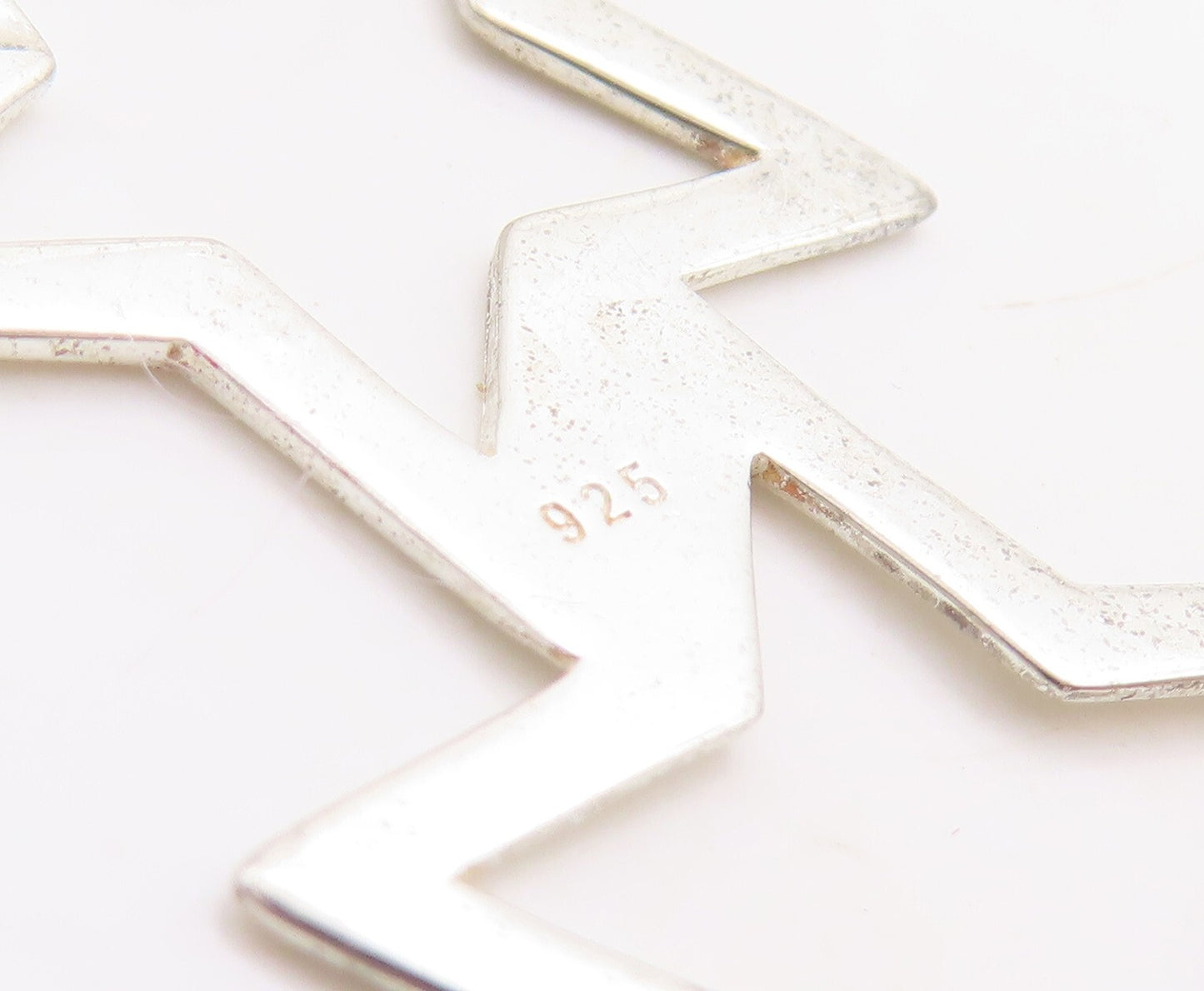 925 Sterling Silver Vintage Earrings Dangling Drop Cutout Stars  EG13306
