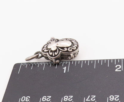 925 Sterling Silver Vintage Pendant Religious Cross Prayer Box OPENS  PT24930
