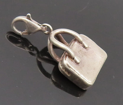 925 Sterling Silver  Vintage Lobster Clasp Handbag Charm Pendant  PT22336