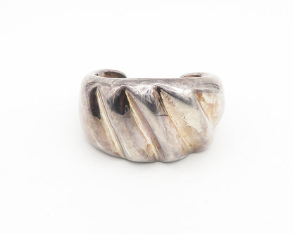 FREDERIC JEAN DUCLOUS 925 Sterling Silver Vintage Dark Tone Cuff Bracelet BT7314