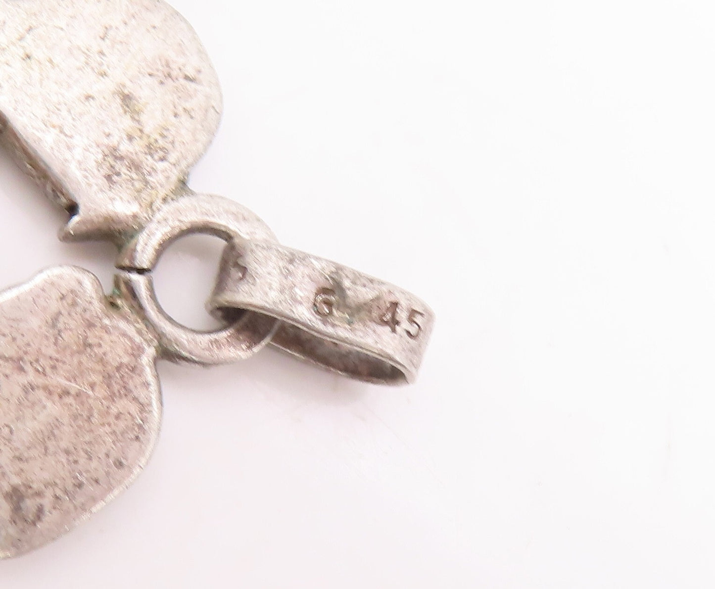 925 Sterling Silver Vintage Pendant Happy Children Holding Hands  PT23424
