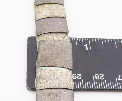 925 Sterling Silver Vintage Necklace Classic Geometric Panel Link Choker  NE4882