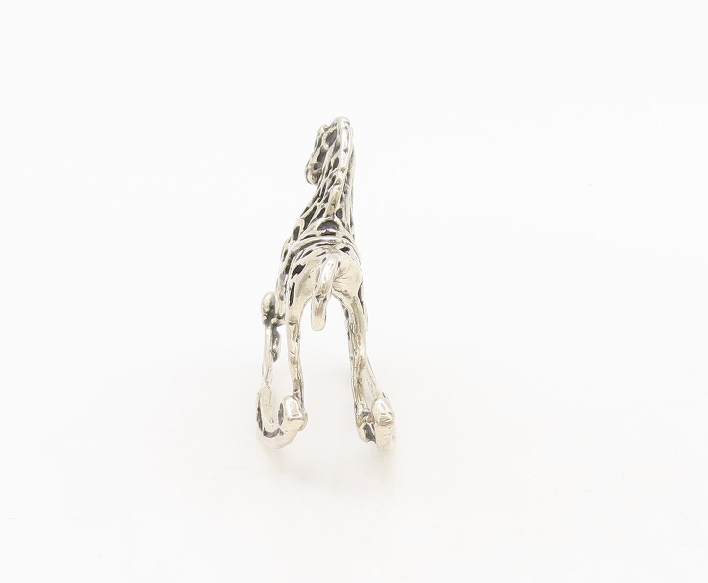 925 Sterling Silver Vintage Toy Swirly Stencil Cut Rocking Horse Chair  TR3695