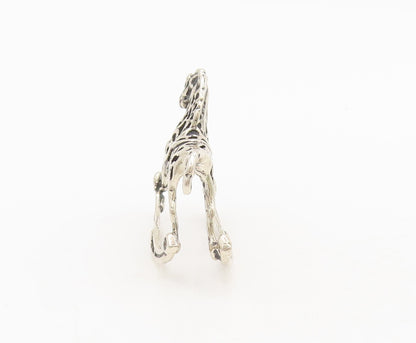 925 Sterling Silver Vintage Toy Swirly Stencil Cut Rocking Horse Chair  TR3695