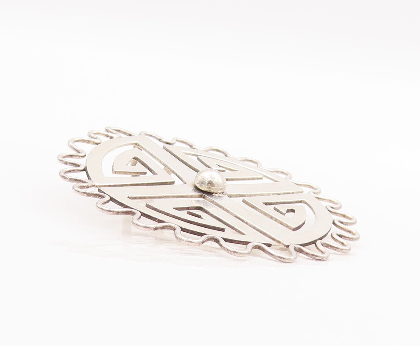 925 Sterling Silver Vintage Pendant BRENDA SCHOENFELD Spiral Pattern PT22902