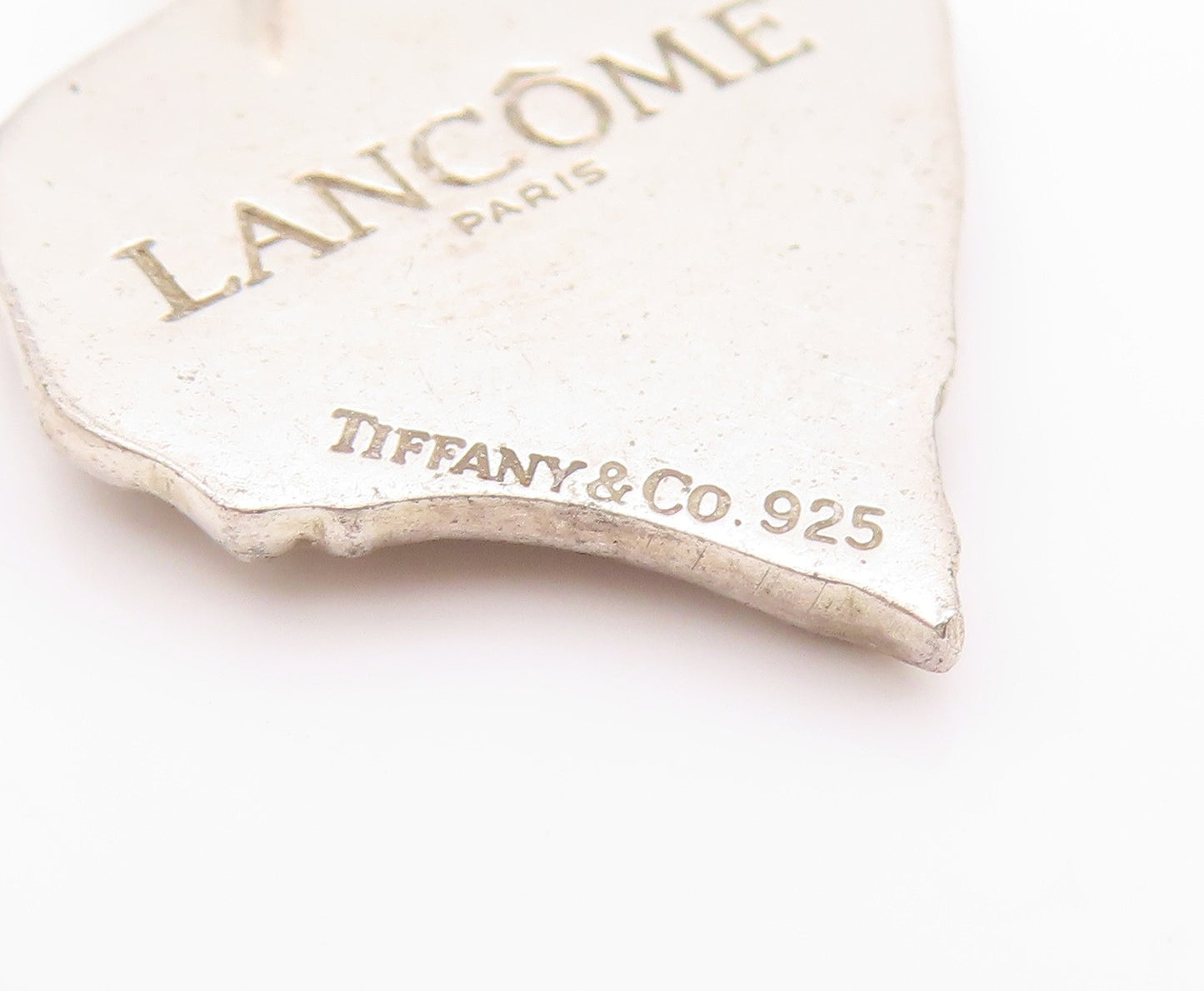 925 Sterling Silver Vintage Pendant TIFFANY & CO. Lancôme Leaf Cutout  PT24140