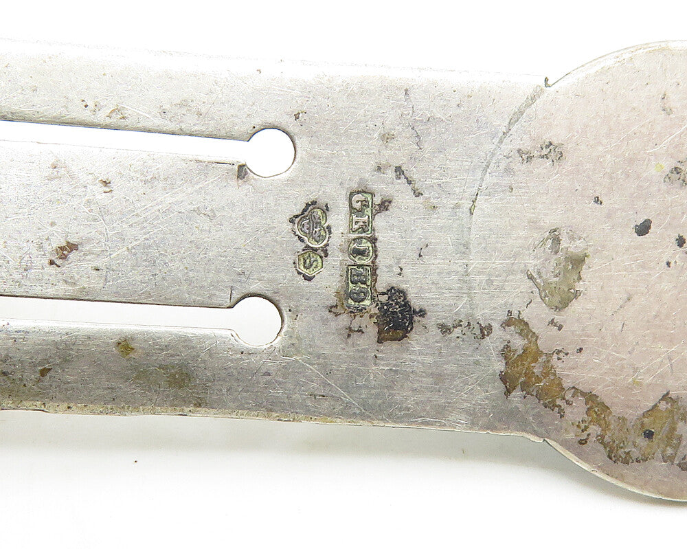 GK ENGLAND 925 Sterling Silver Vintage Oxidized Concert Hall Book Mark TR2372