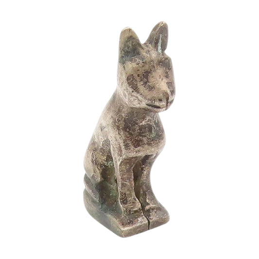 925 Sterling Silver Vintage Decorative Piece Solid Egyptian Cat Figurine  TR4036