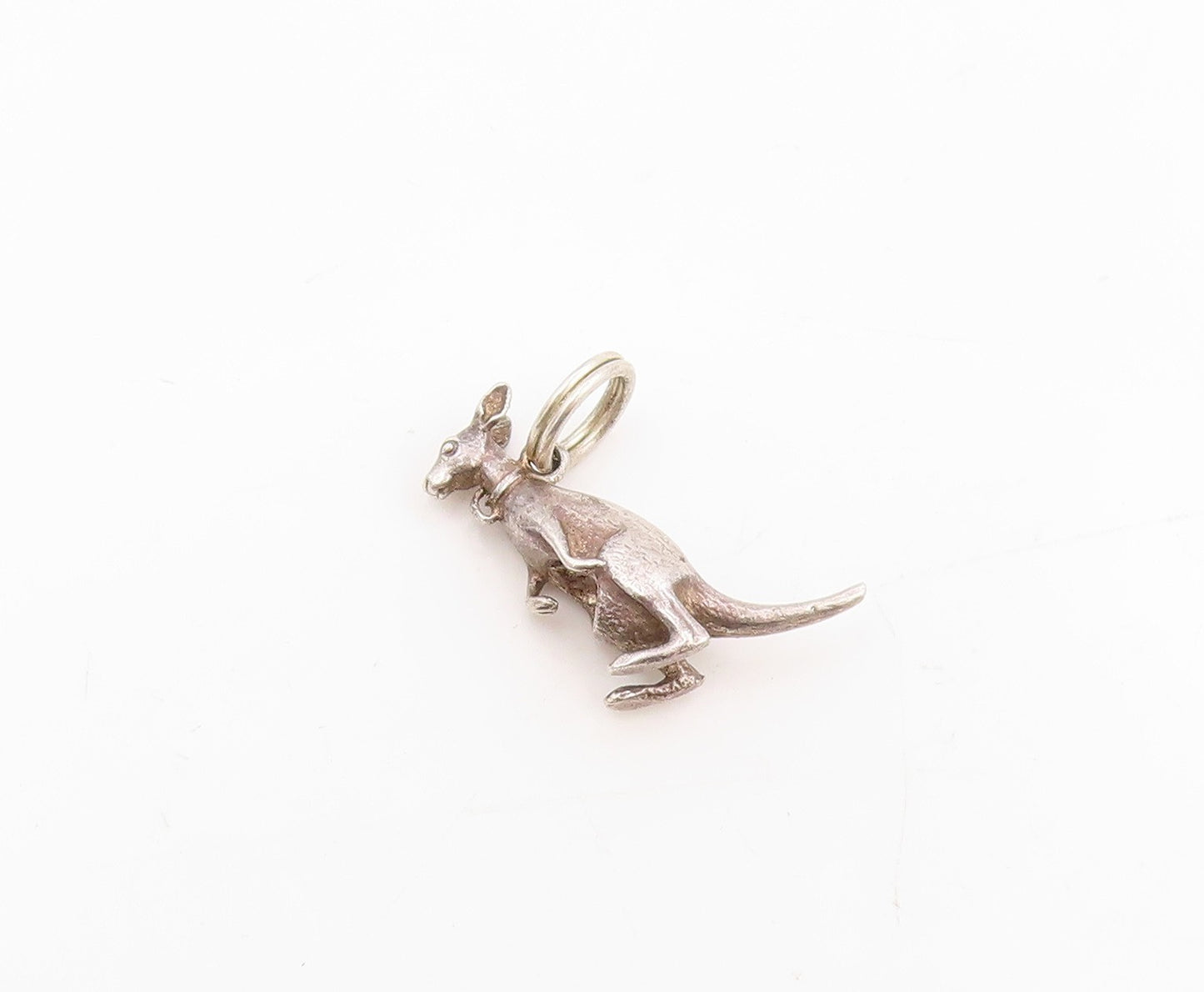 925 Sterling Silver Vintage Pendant Miniature Kangaroo With Baby Pouch  PT25378