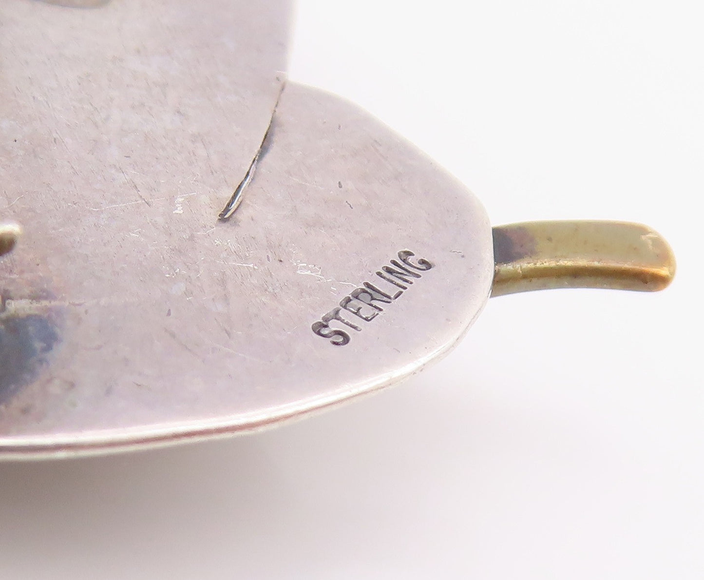 925 Sterling Silver Vintage Brooch GARDELLA Steaming Hot Coffee Cup  BP11663