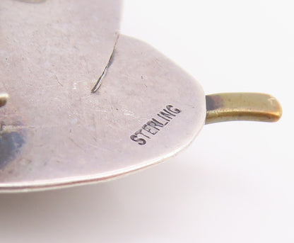 925 Sterling Silver Vintage Brooch GARDELLA Steaming Hot Coffee Cup  BP11663