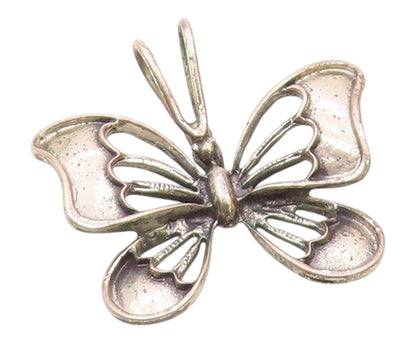 DANECRAFT 925 Sterling Silver  Vintage Shiny Butterfly Motif Pendant  PT16977