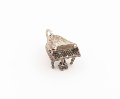 925 Sterling Silver Vintage Pendant Miniature Grand Piano Charm OPENS  PT26451
