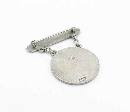 DIEGES & CLUST 925 Sterling Silver Vintage Rifle Club Trophy Brooch Pin BP2975