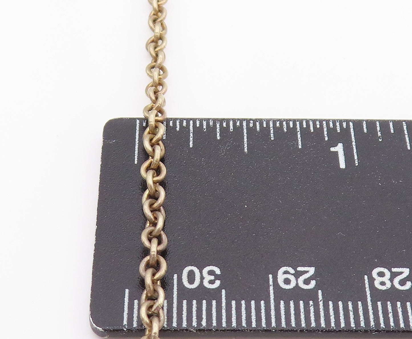 925 Sterling Silver Vintage Necklace Intricate Openwork Disc Long Chain  NE4717