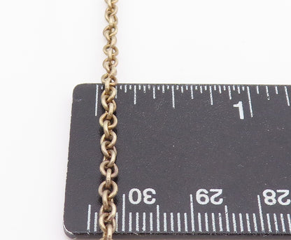 925 Sterling Silver Vintage Necklace Intricate Openwork Disc Long Chain  NE4717
