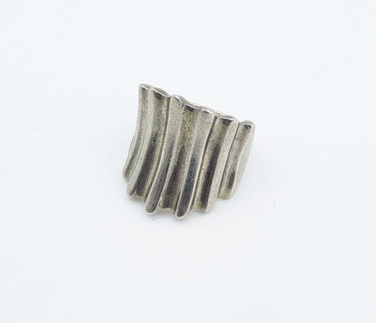925 Sterling Silver  Vintage Shiny Concave Tapered Band Ring Sz 6  RG8352