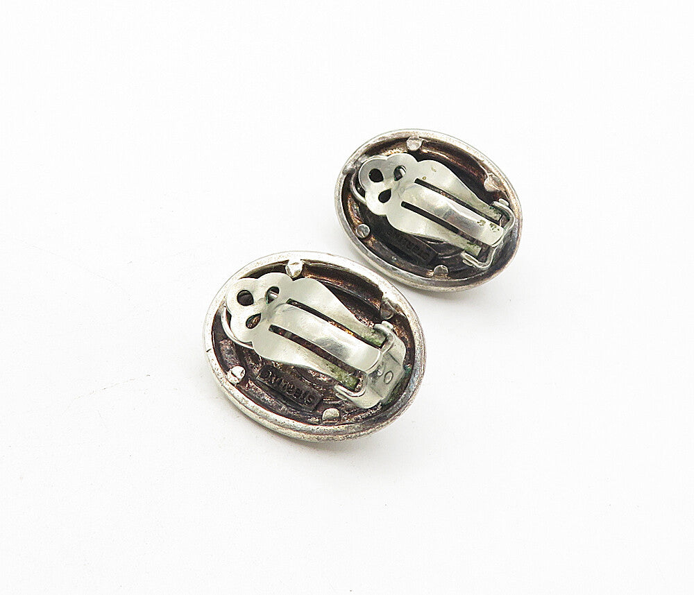 925 Sterling Silver  Vintage Graduated Dome Non Pierce Drop Earrings  EG3807
