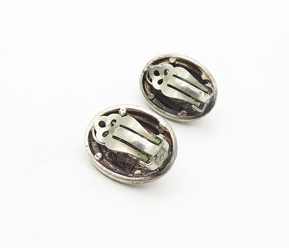 925 Sterling Silver  Vintage Graduated Dome Non Pierce Drop Earrings  EG3807