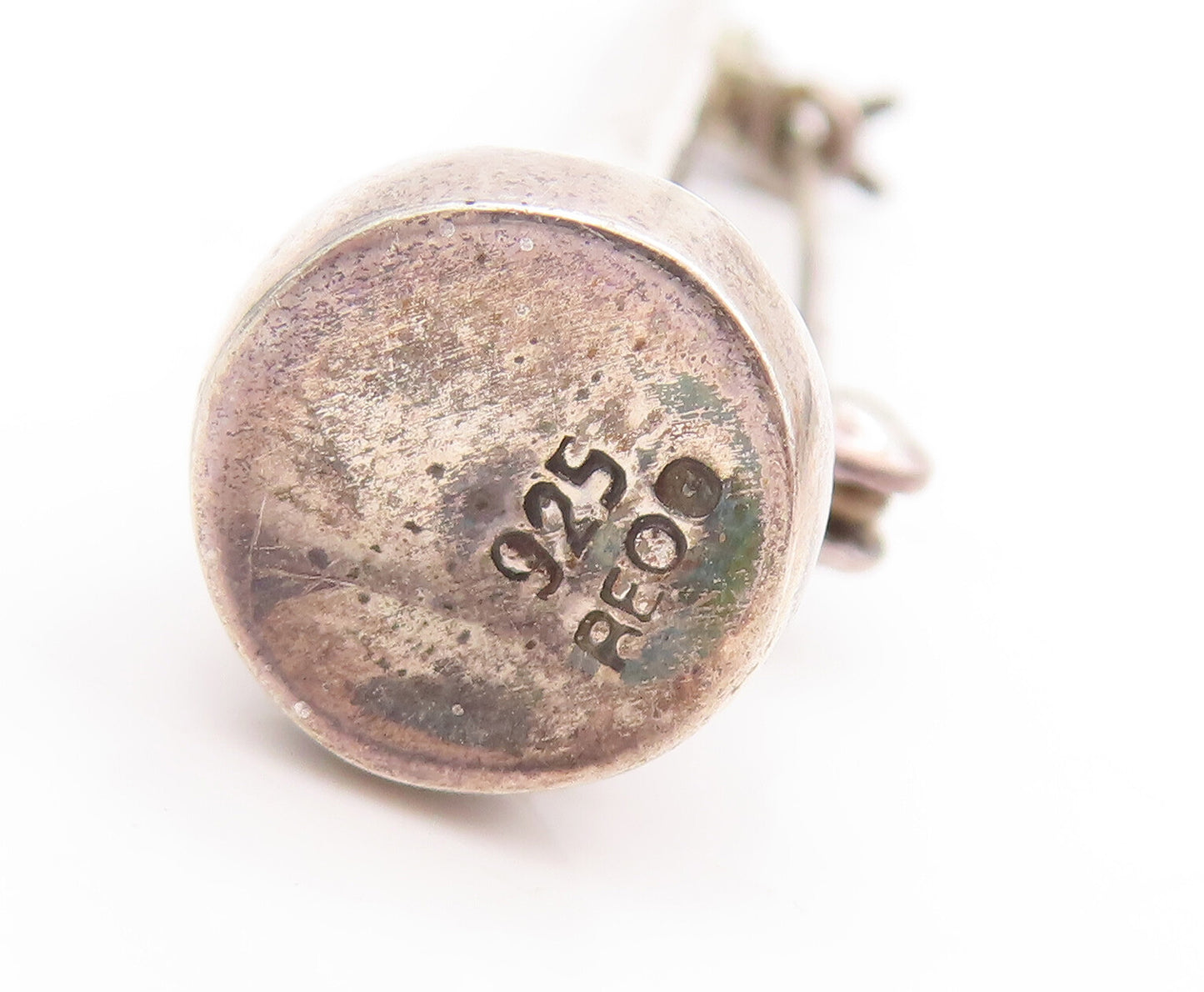 925 Sterling Silver Vintage Brooch Pin Minimalist Solid Carved pin  BP10993