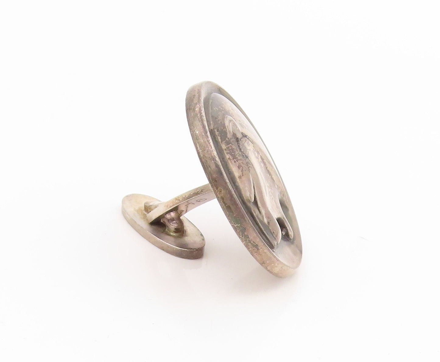 925 Sterling Silver Vintage Cufflinks GEORG JENSEN DENMARK Owl & Horse  TR4239