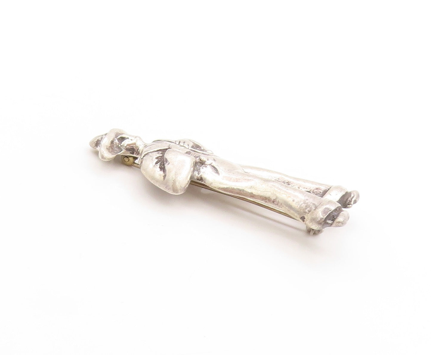 925 Sterling Silver Vintage Brooch Solid Country's Pride Farmer Pin  BP11886