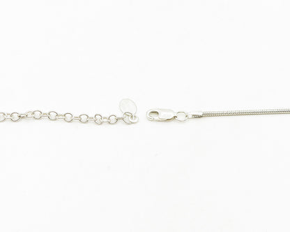ESPO SIG 925 Silver  Vintage Shiny Chandelier Snake Chain Necklace  NE3044
