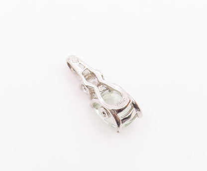 925 Silver  Vintage Sparkly Topaz & Cubic Zirconia Drop Pendant  PT20756